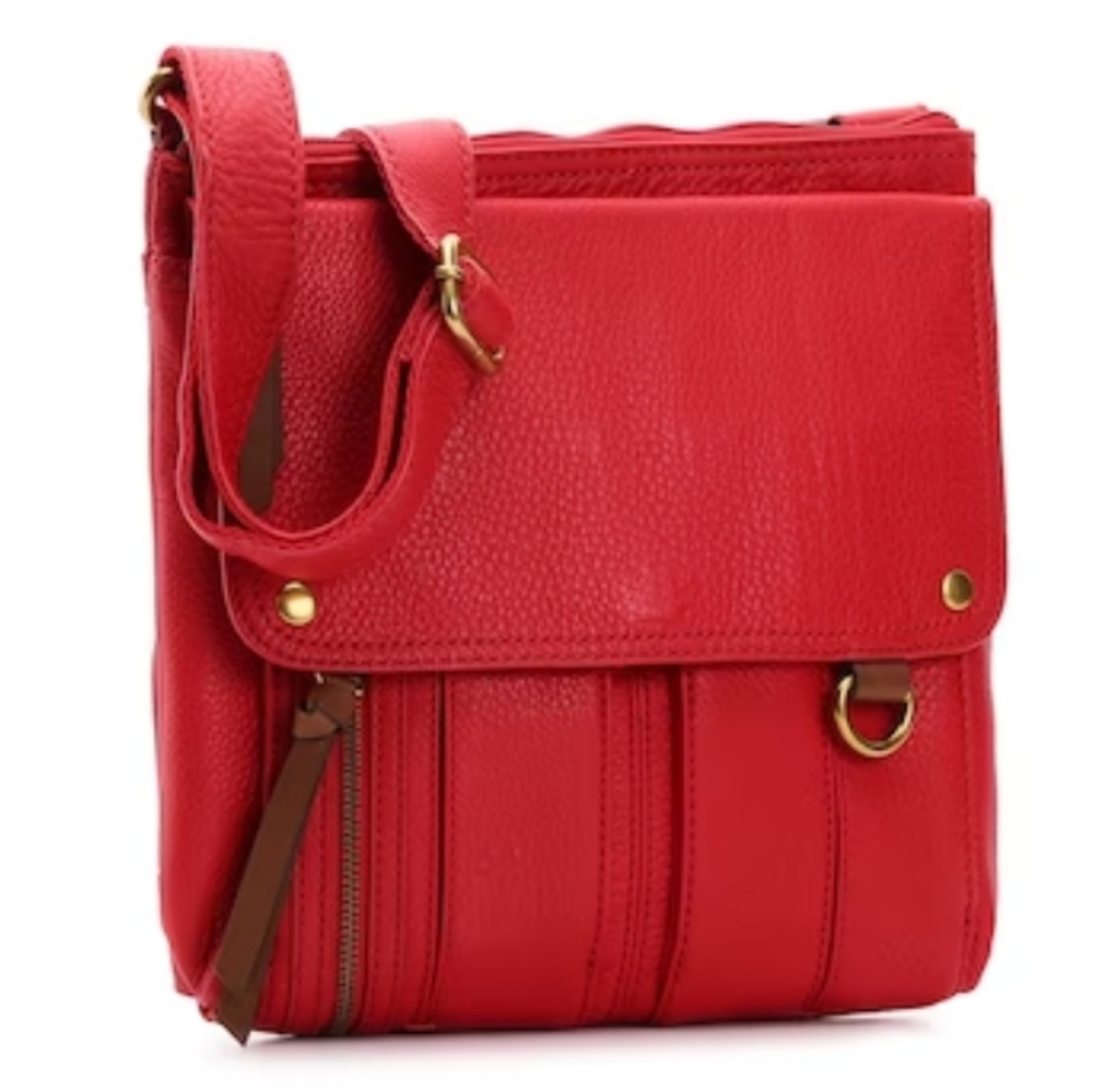 Fossil Morgan Traveler Leather Crossbody Bag